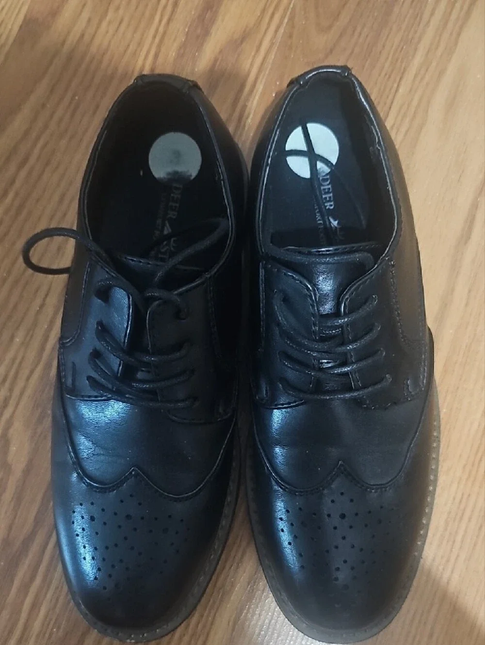 Deer Stags Black Boys' Dress Oxfords